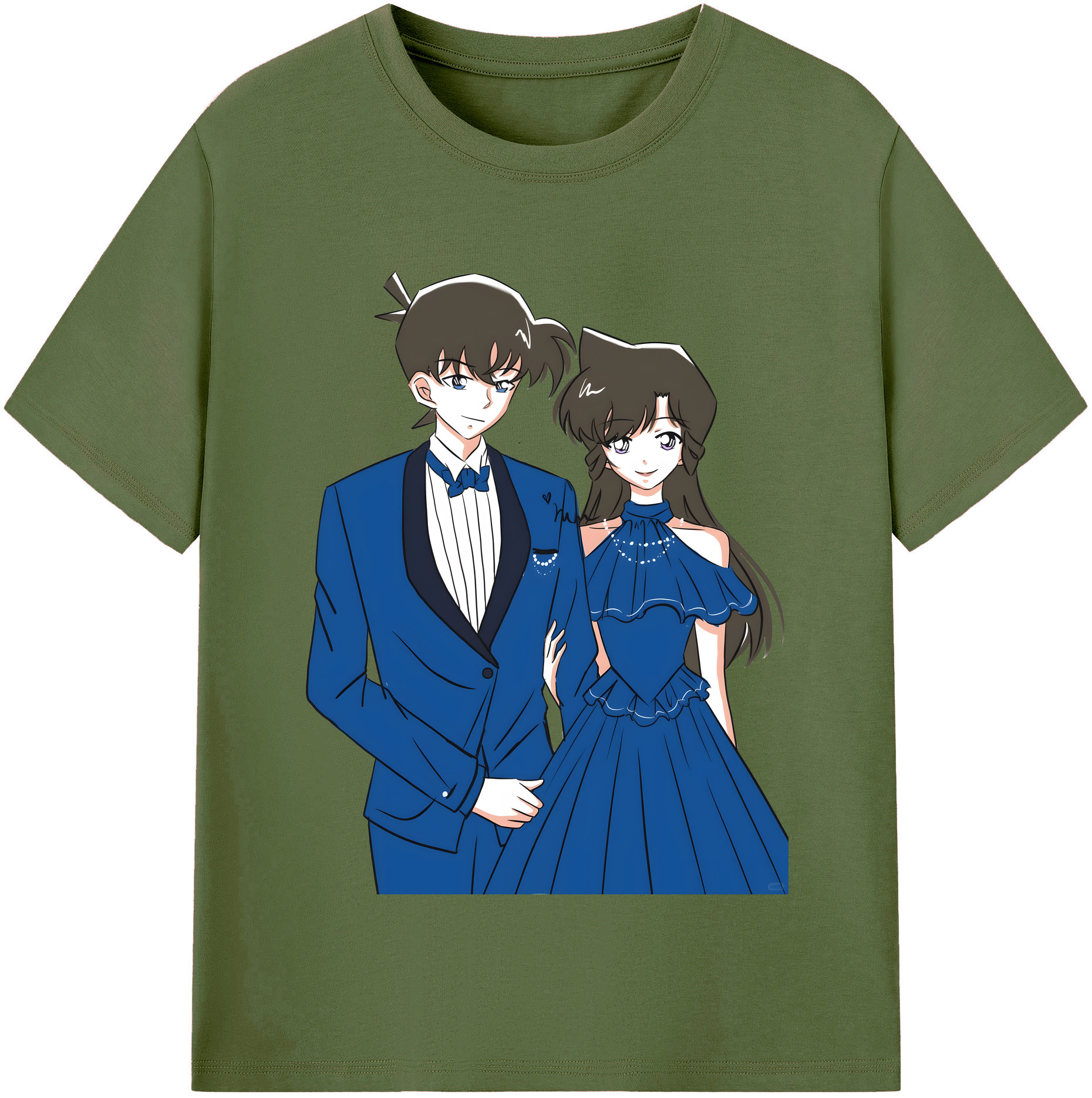（画像用） 名探偵コナン 江戸川 コナン Detective Conan Conan Edogawa 綿100％半袖Tシャツ（フロントプリント）